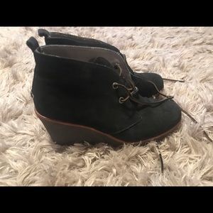Sperry blue wedge shoe